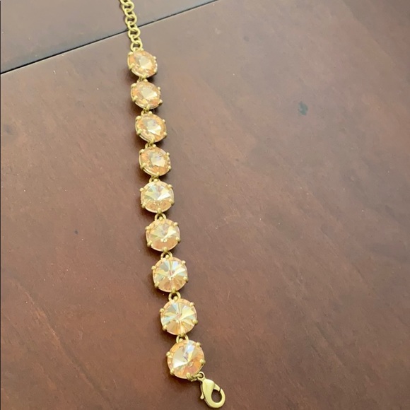 Stella & Dot Peach Crystal bracelet - Picture 1 of 3